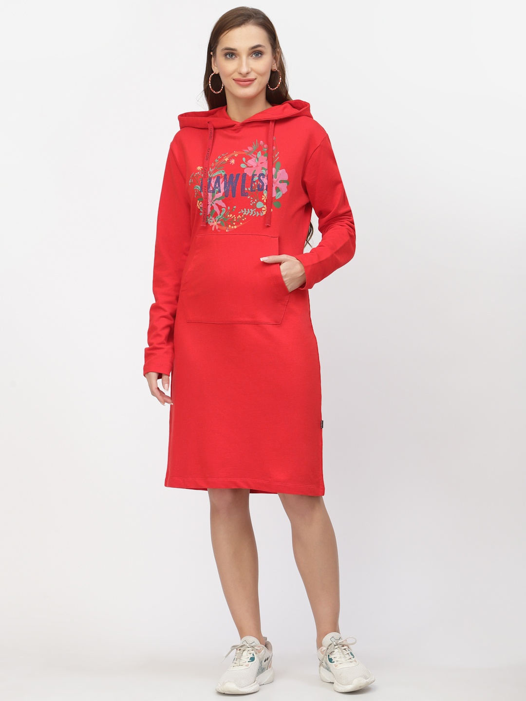 

FLAWLESS Red & Blue Sweatshirt Dress