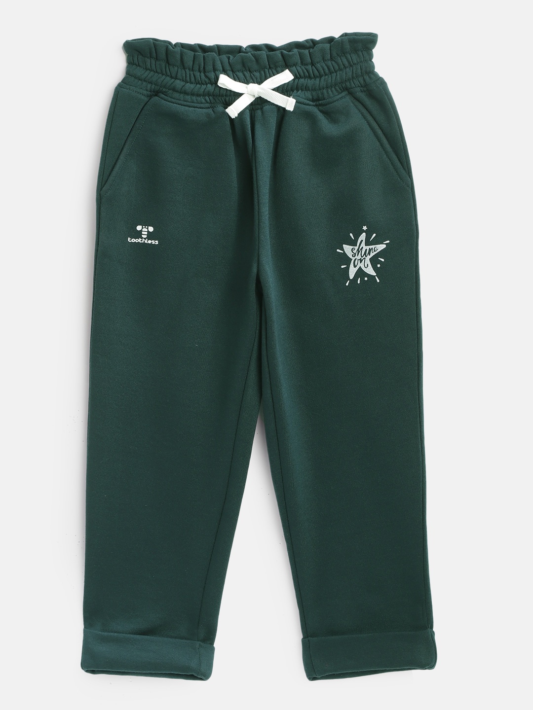 

toothless Girls Green Solid Joggers