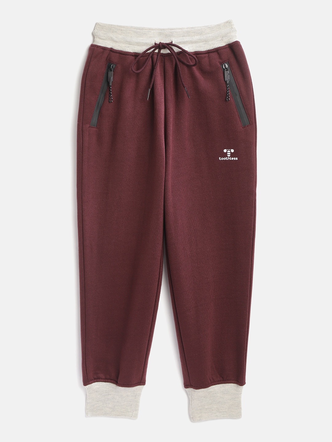 

toothless Girls Maroon Solid Joggers