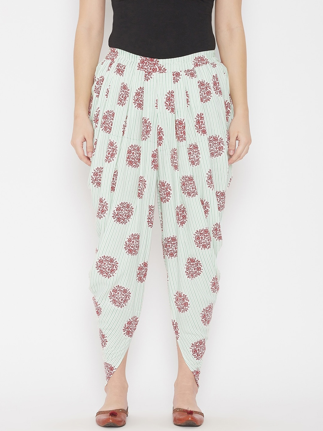

TULIP 21 Women Off-White & Red Printed Dhoti Pants