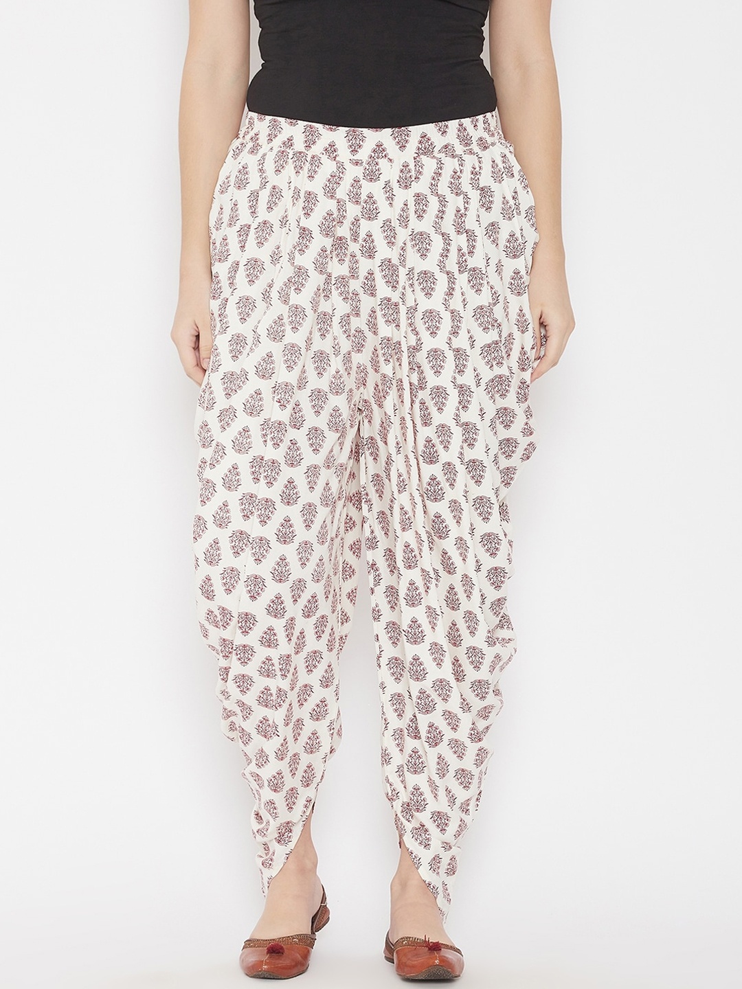 

TULIP 21 Women Off-White & Red Printed Dhoti Pants