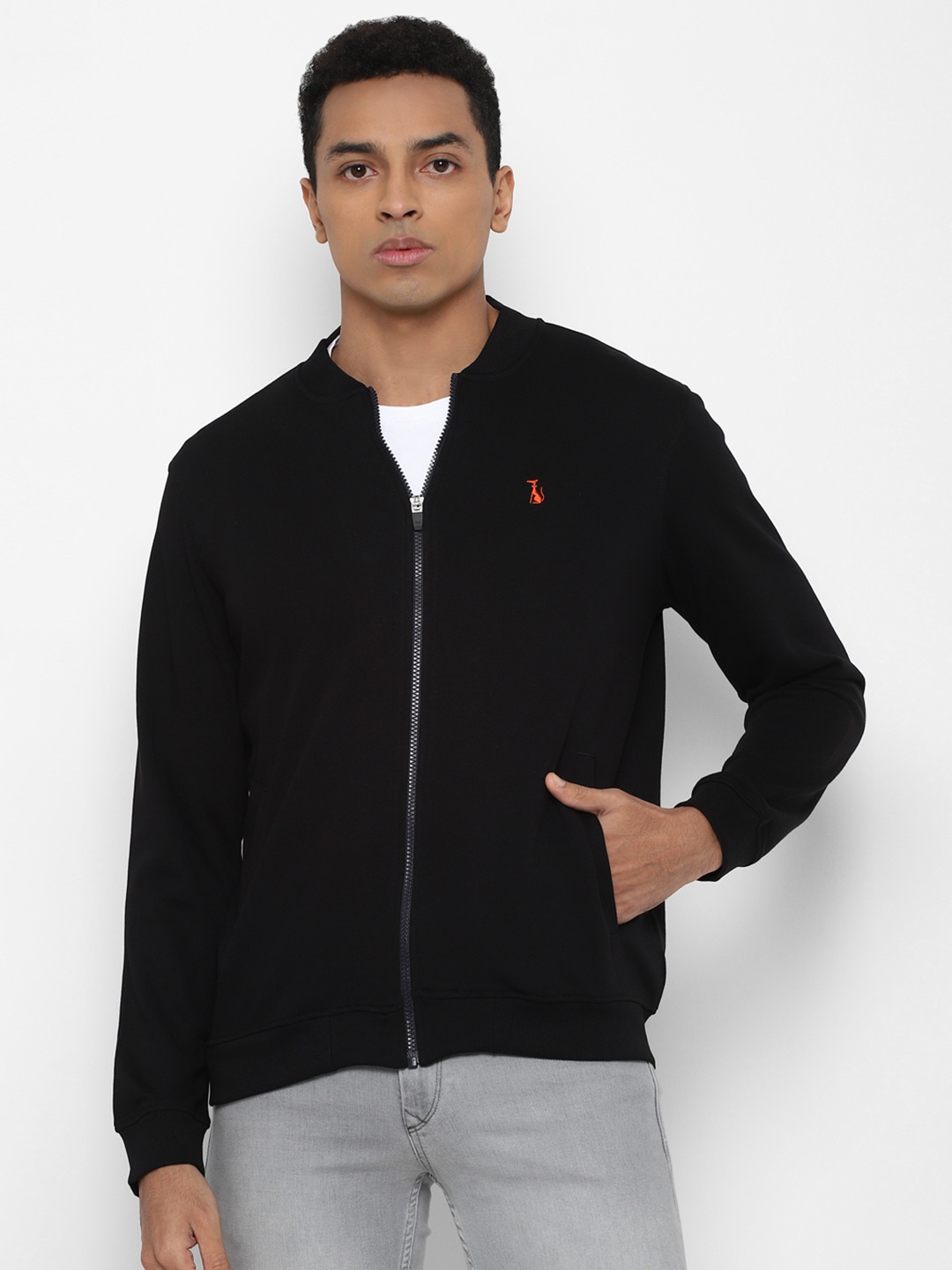 

SIMON CARTER LONDON Men Black Front-Open Sweatshirt