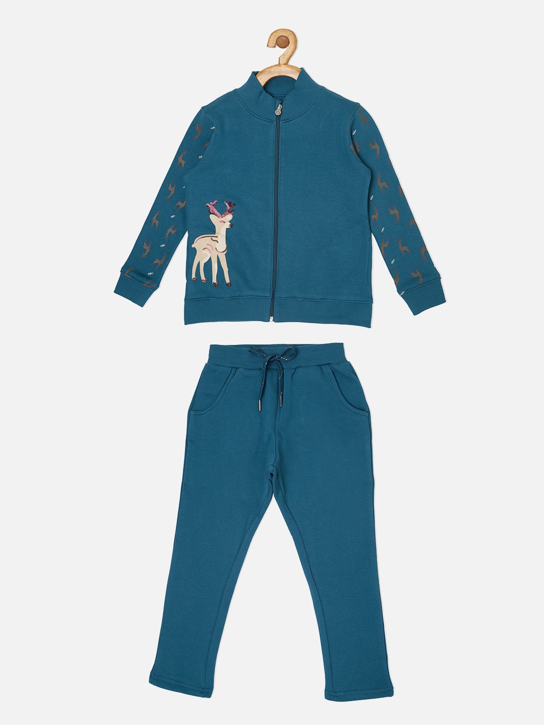 

Sweet Dreams Girls Blue Solid Track Suit