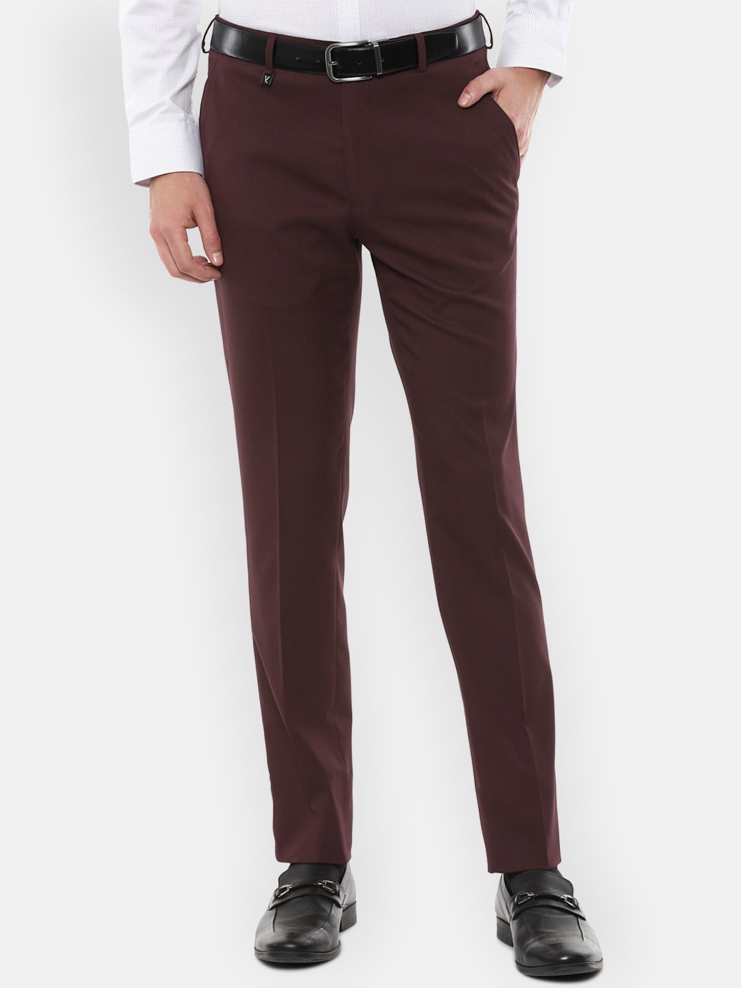 

V Dot Men Maroon Skinny Fit Trousers