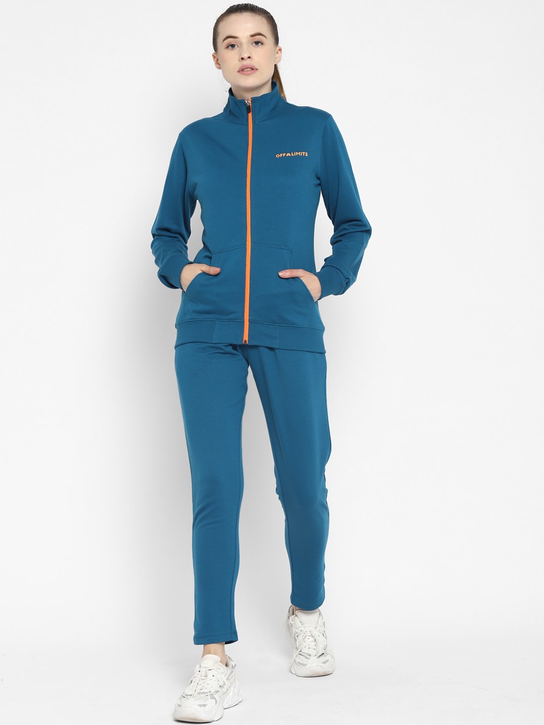 

OFF LIMITS Women Blue Solid Tracksuit