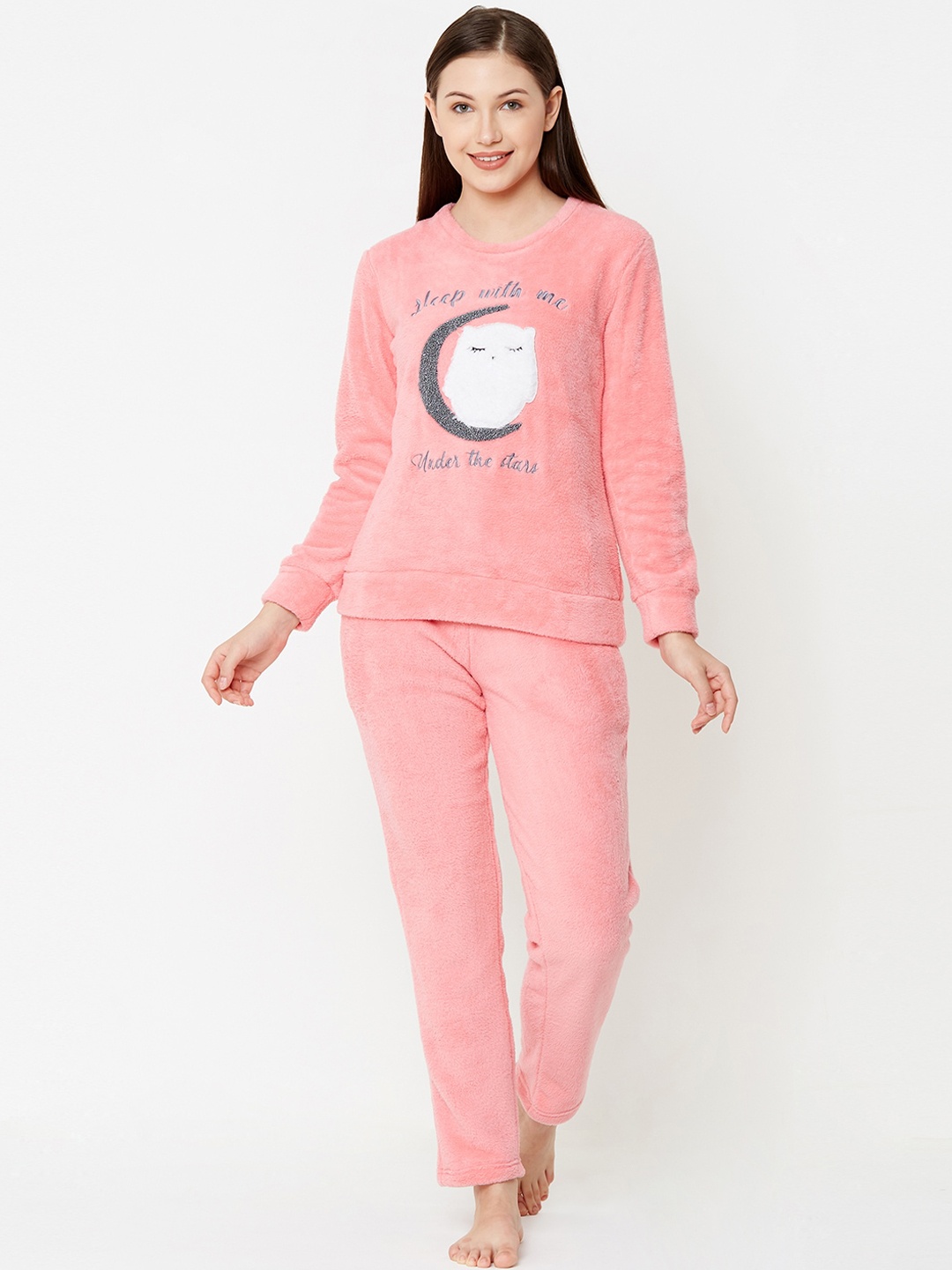 

Sweet Dreams Women Pink Printed Night suit