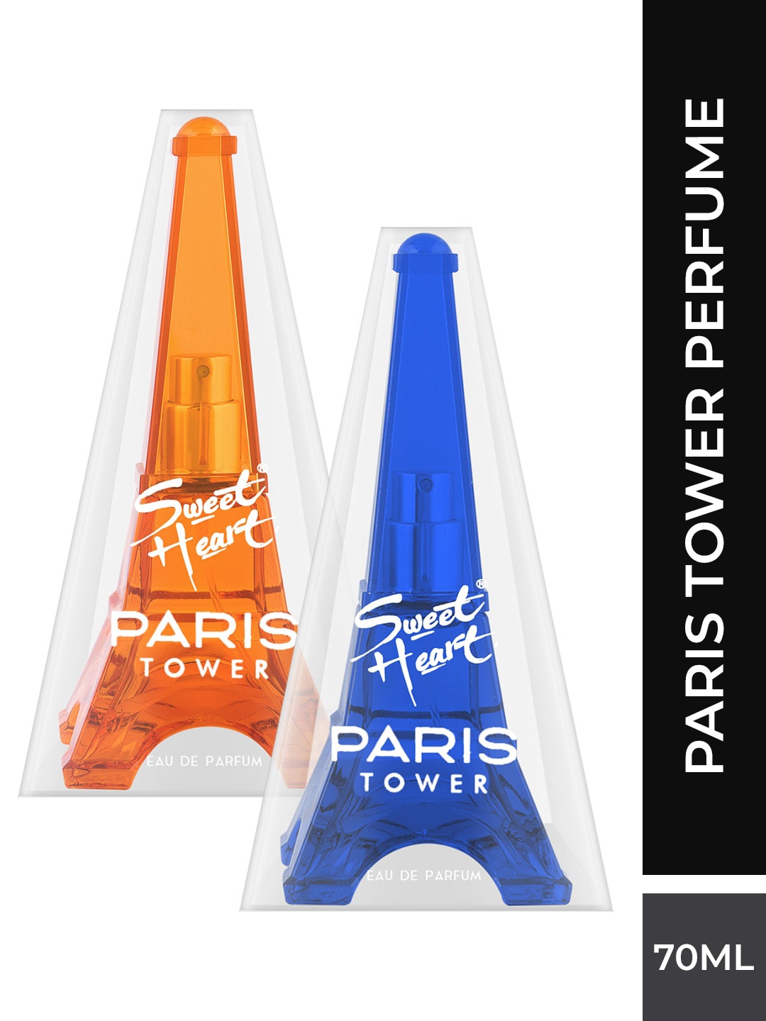 

Sweetheart Unisex Set Of 2 Orange & Blue Paris Tower Eau De Perfume 140ml
