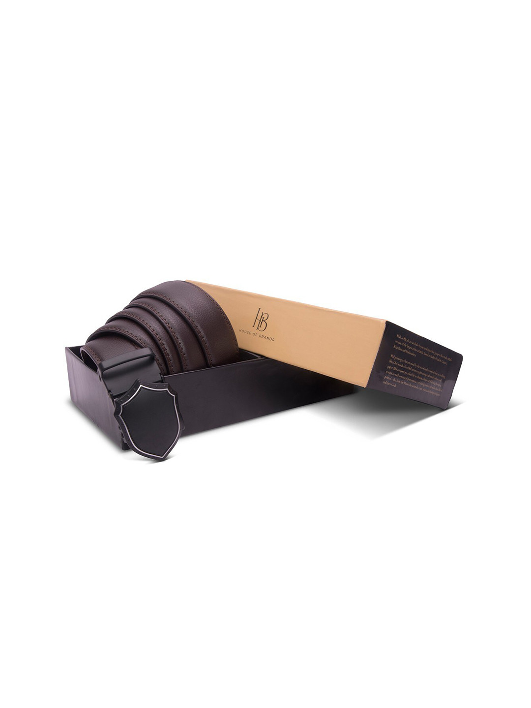 

BANGE Men Brown Leather Belt