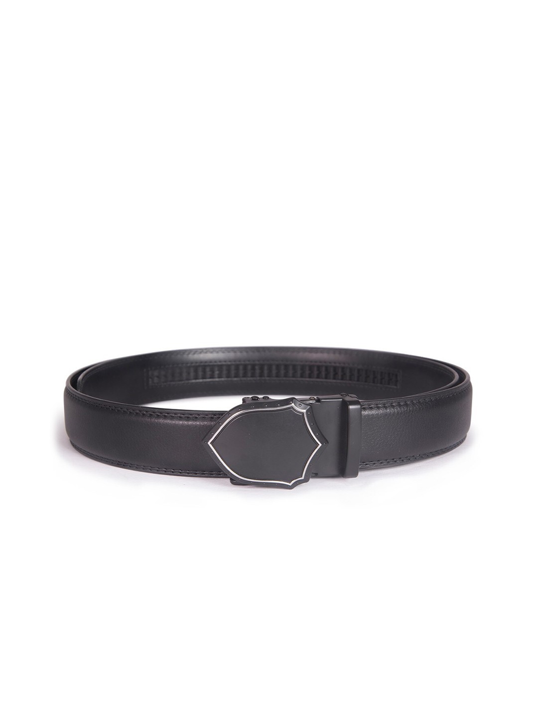 

BANGE Men Black Textured Genuine Leather Formal Belt