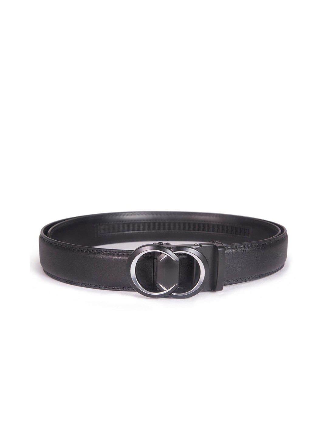 

BANGE Men Black Textured Genuine Leather Formal Belt
