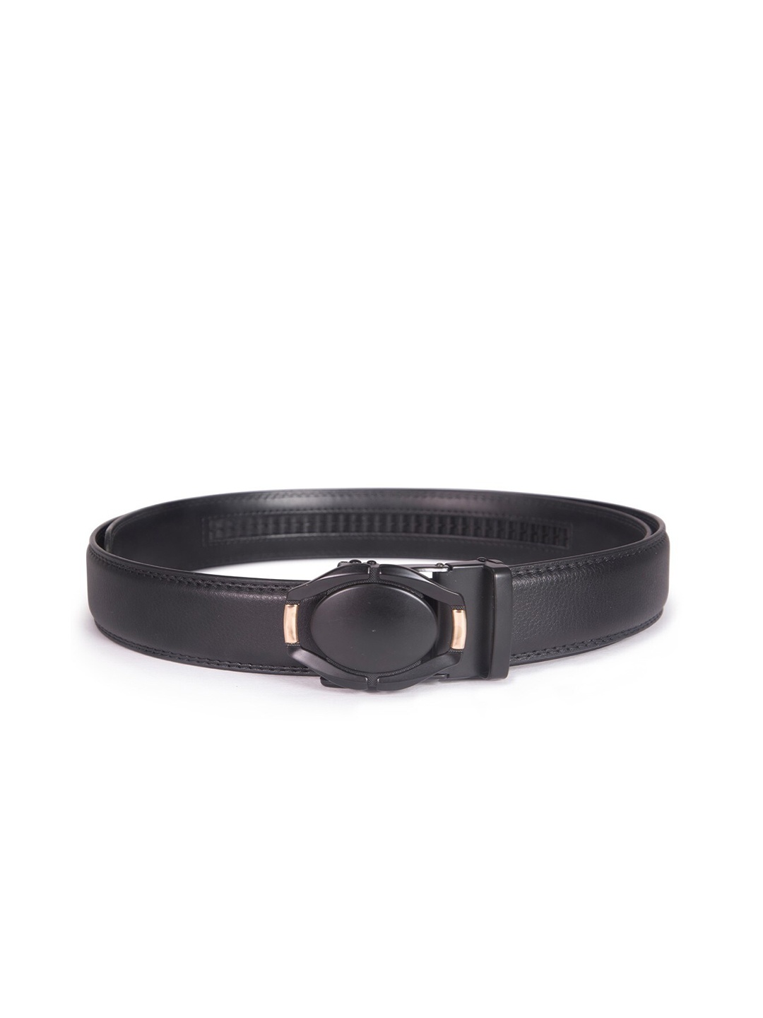

BANGE Men Black Textured Leather Formal Belt