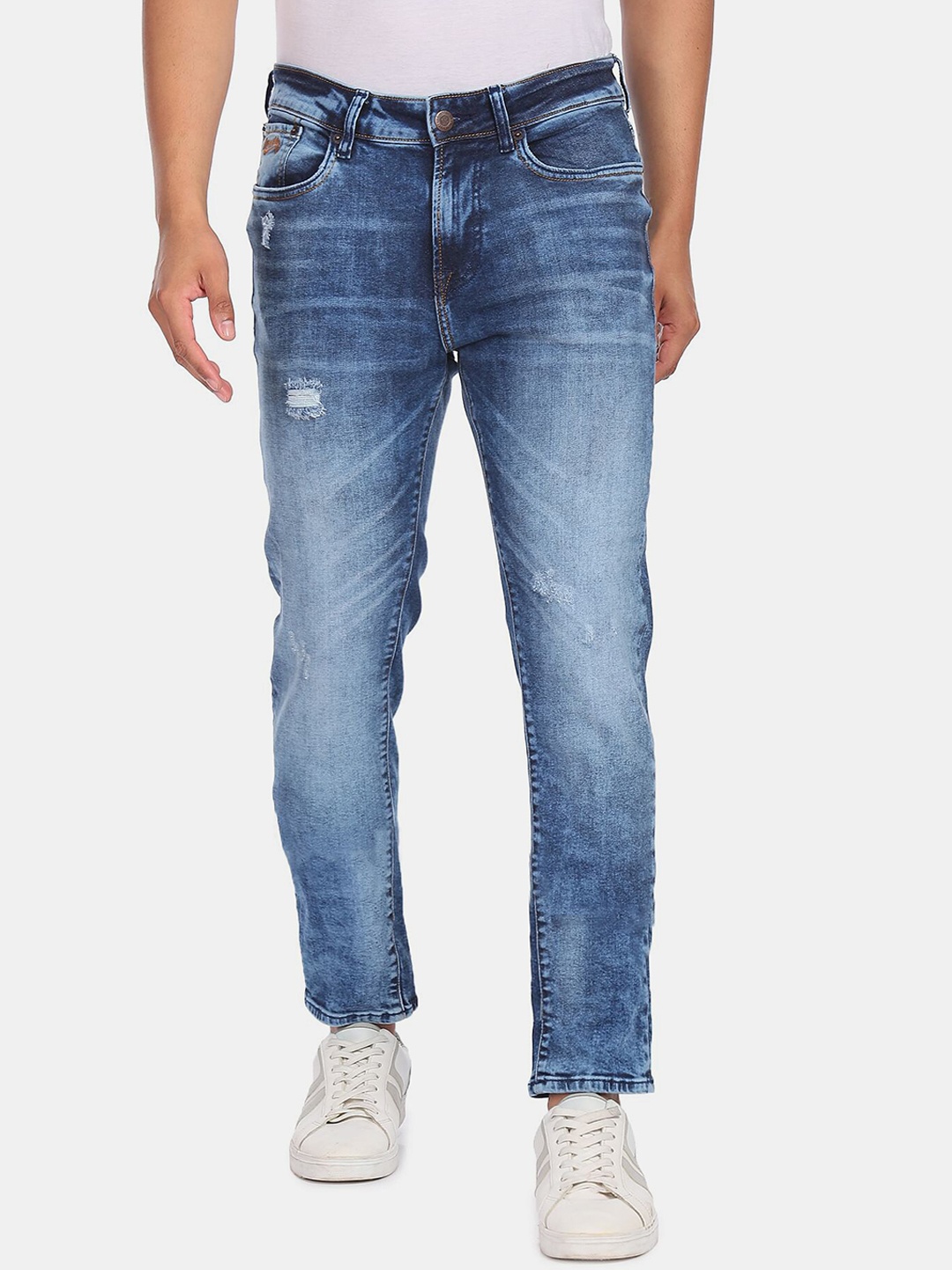 

Aeropostale Men Blue Super Skinny Fit Mildly Distressed Heavy Fade Jeans