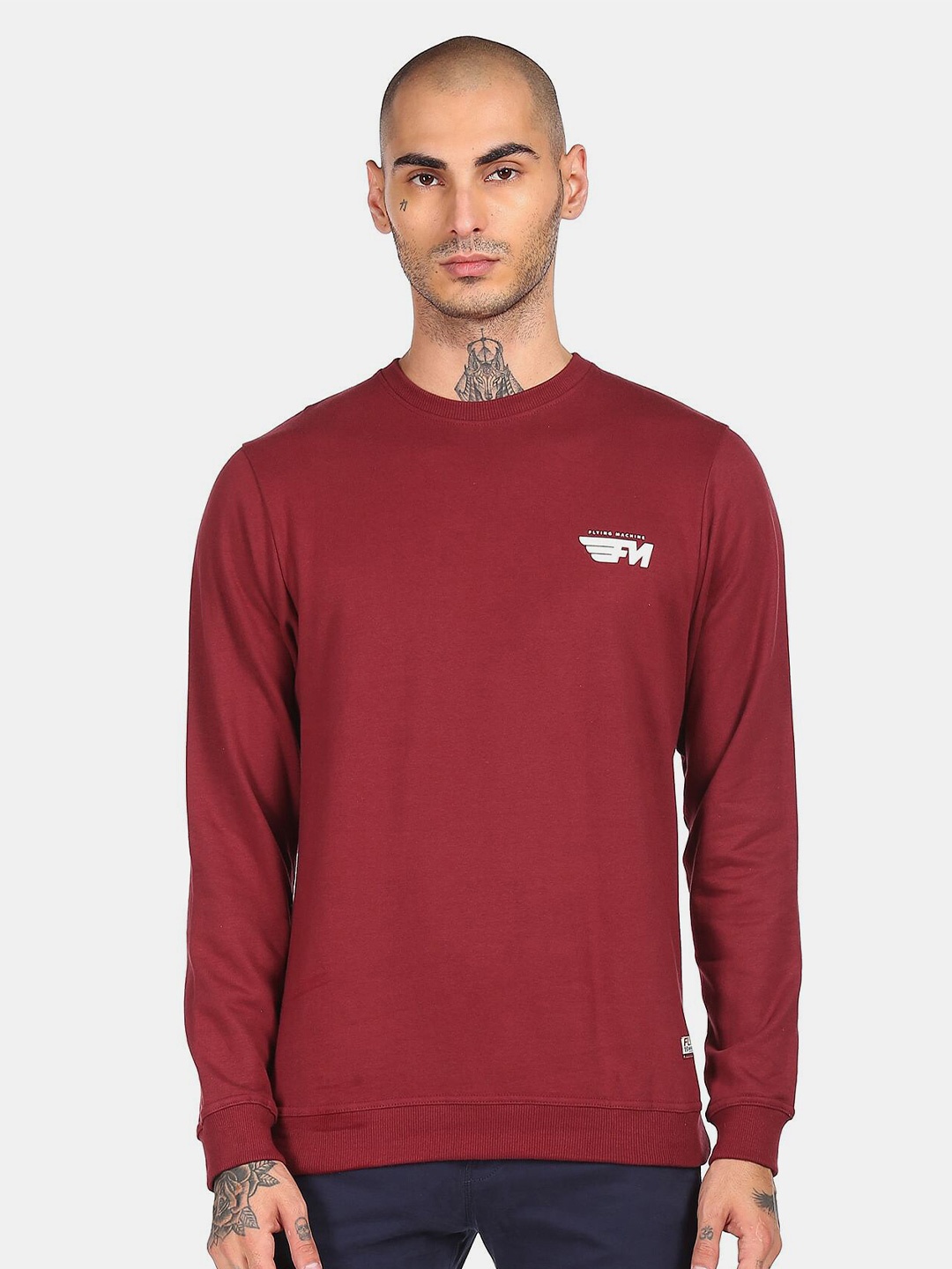 

Flying Machine Men Red Sweatshirt