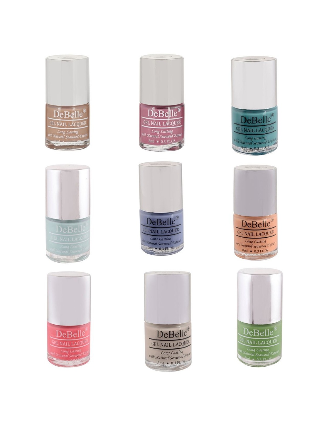 

DeBelle Hawaiian Breeze Combo Set of 9 Nail Polish - 8ml Each, Multi