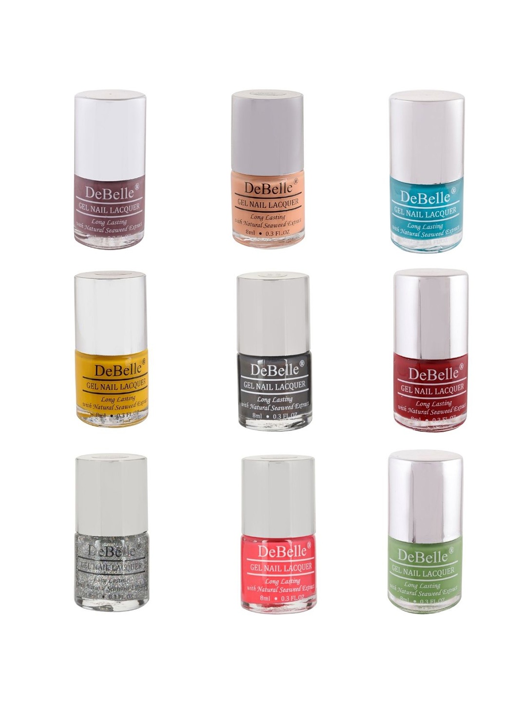 

DeBelle Set Of 9 Nail Polishes - 8ml Each, Multi