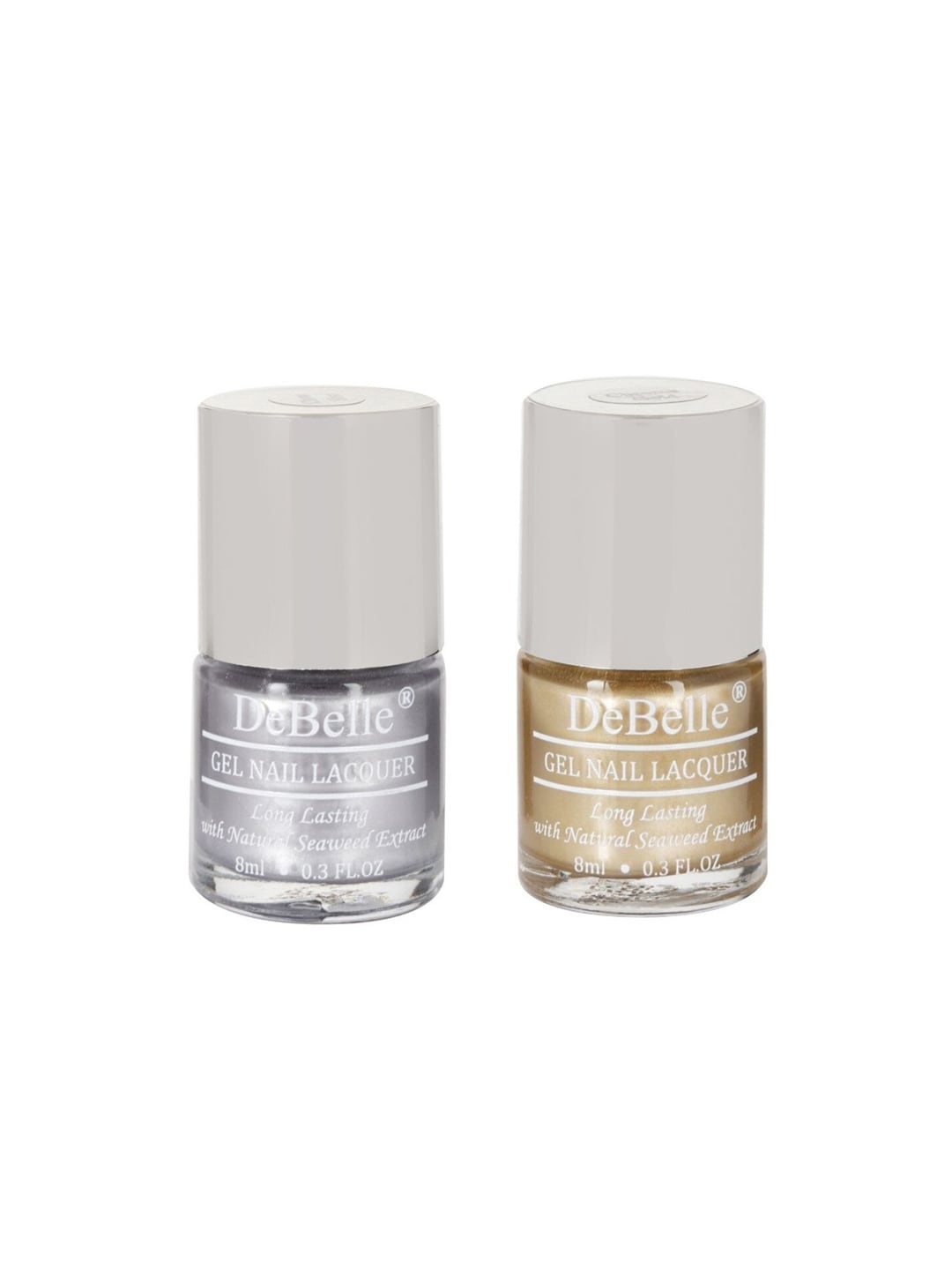 

DeBelle Set Of 2 Gel Nail Polish - Chrome Silver & Chrome Gold - 8ml Each