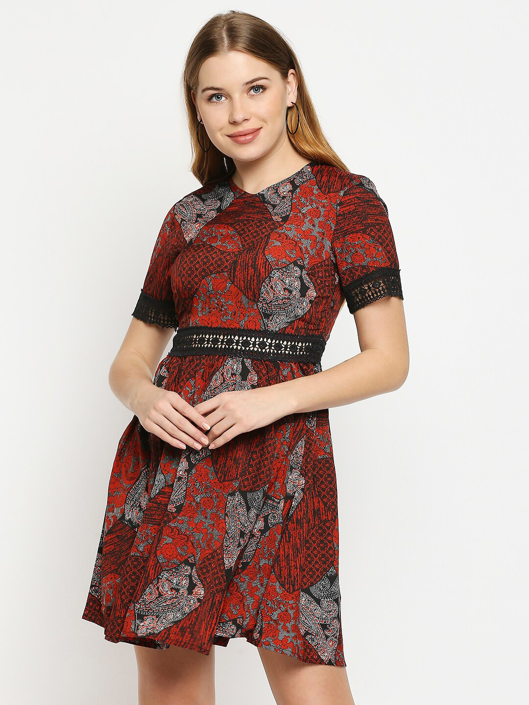 

aaliya Multicoloured Floral Georgette Dress, Multi
