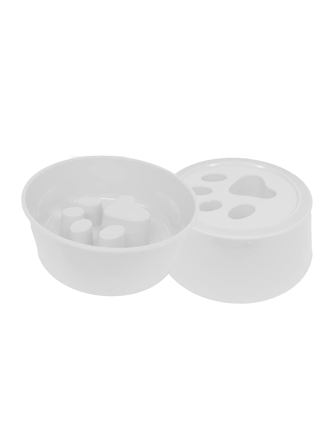 

Emily pets White Solid Ceramic Paw Shaped Pet Bowl
