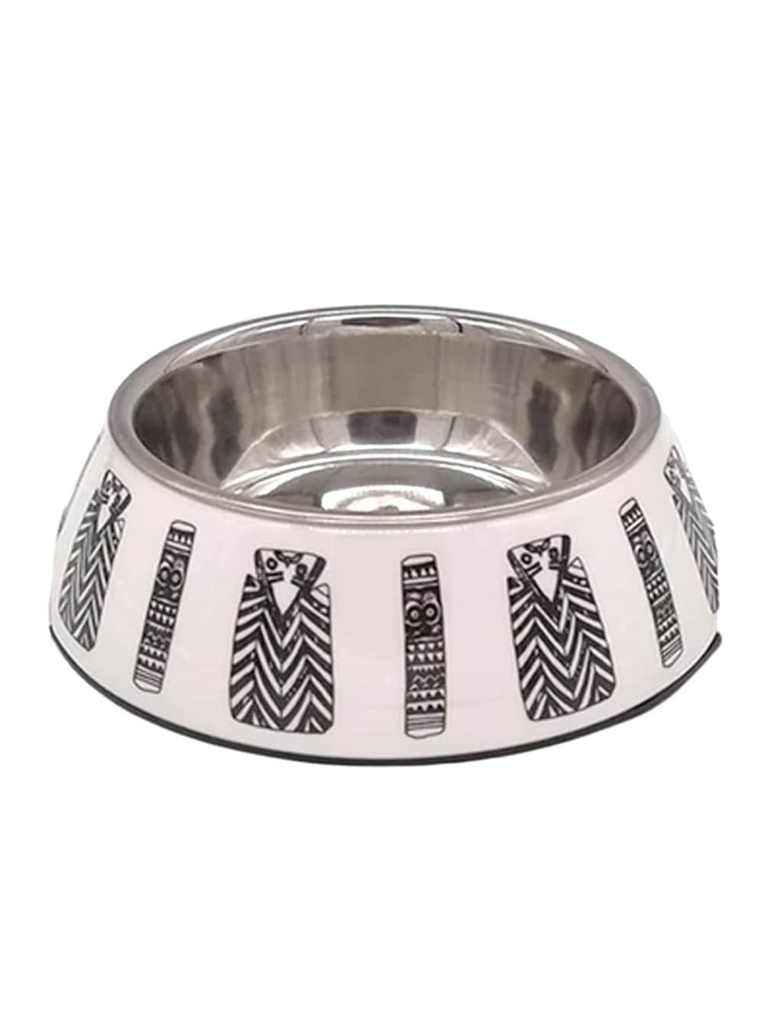 

Emily pets Brown & White Ceramic Non Skid Cat Print Pet Bowl