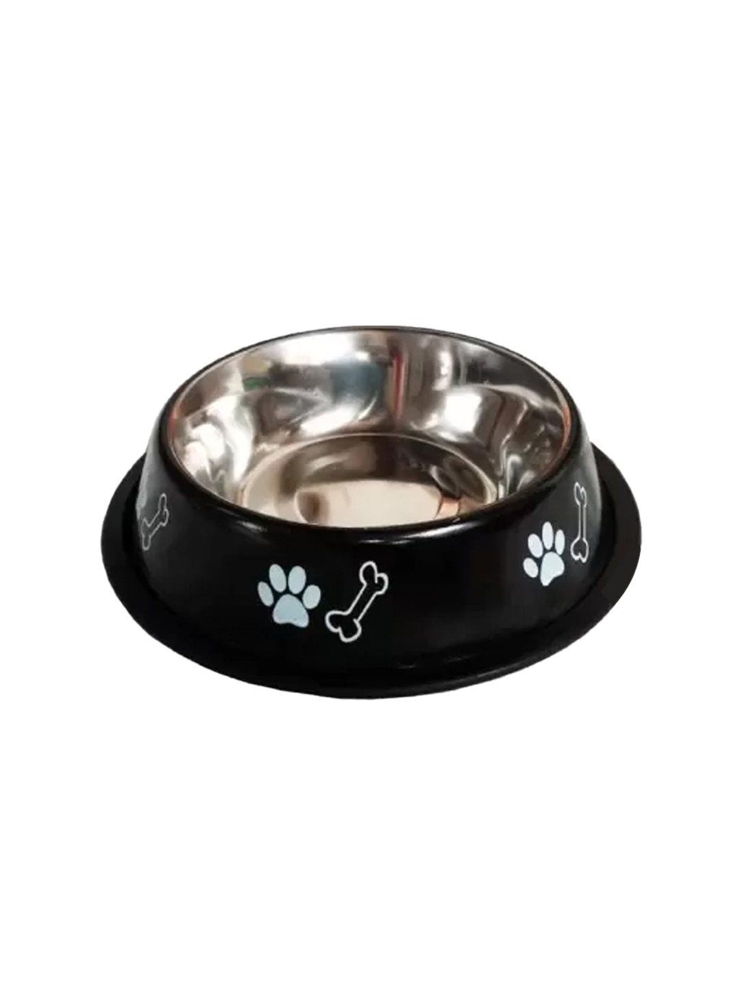 

Emily pets Black Printed Stainless Steel Pet Bowl