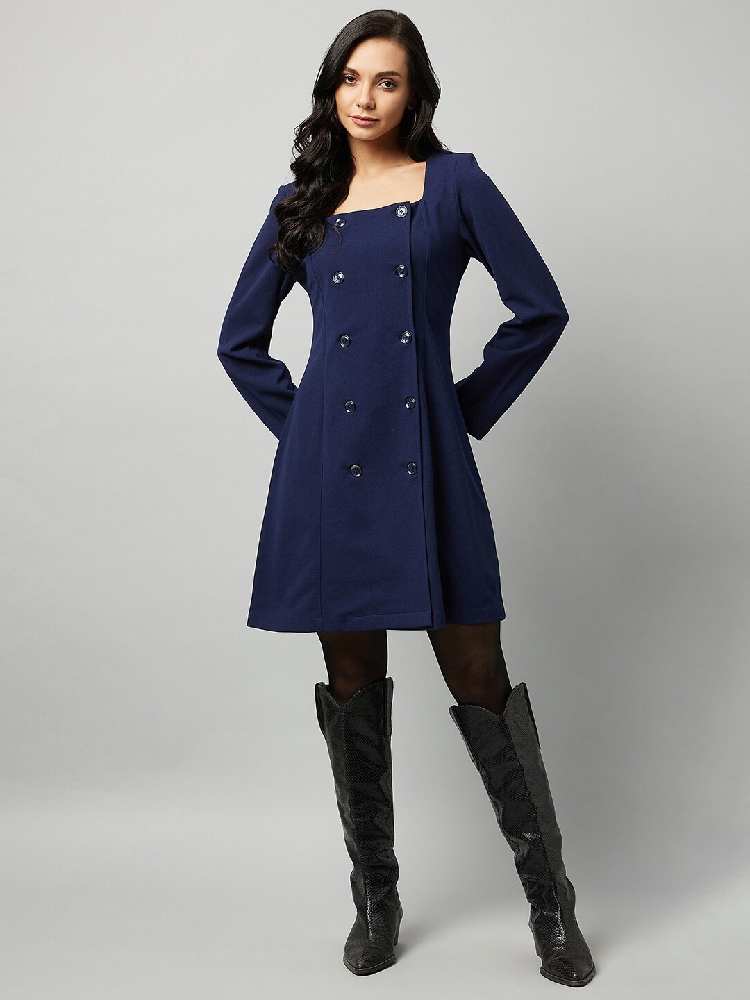 

Carlton London Navy Blue Pinafore Dress