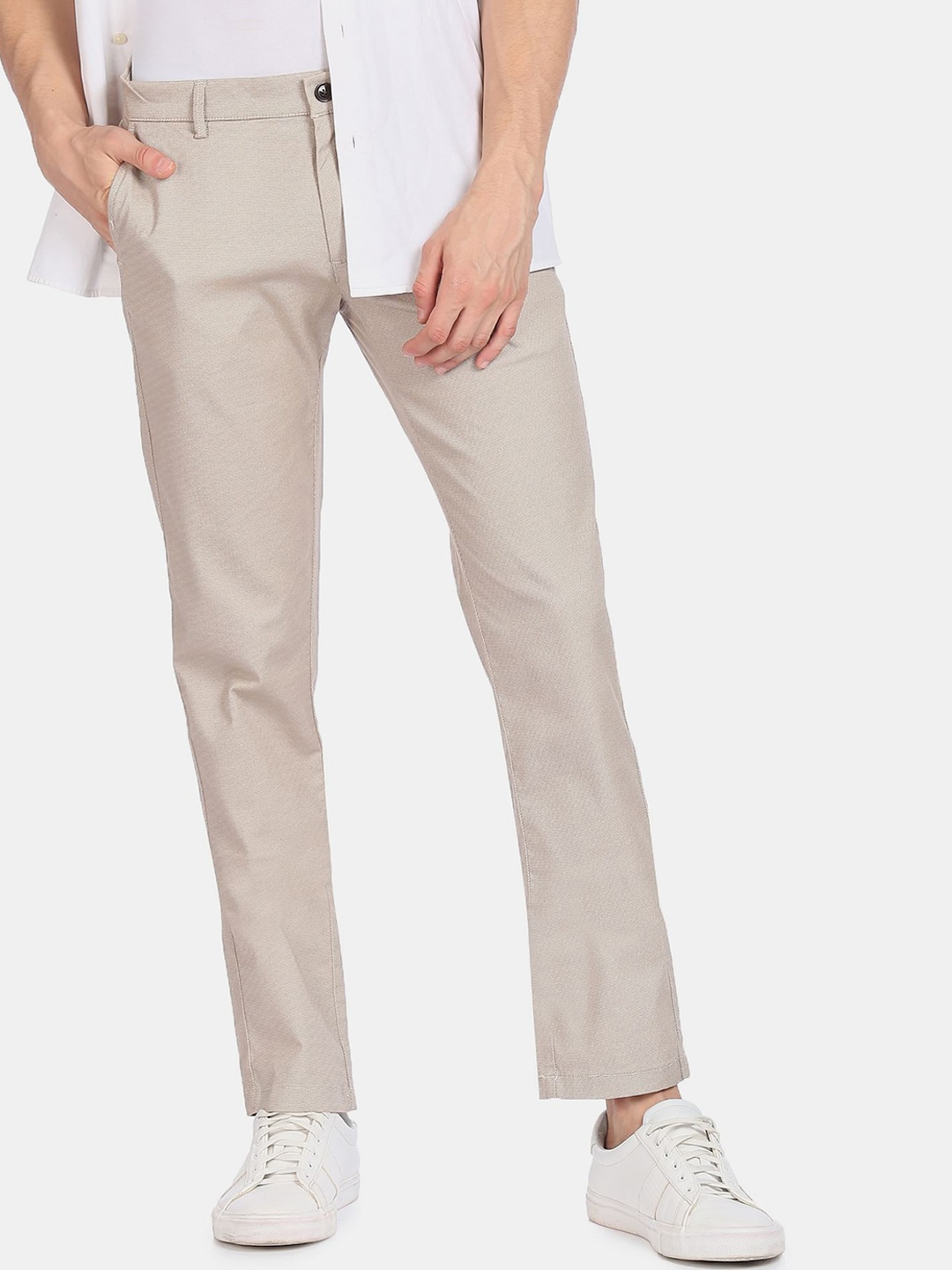 

Arrow Sport Men Beige Chinos Trousers