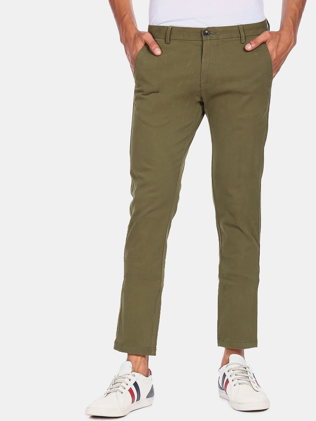 

Arrow Sport Men Olive Green Trousers