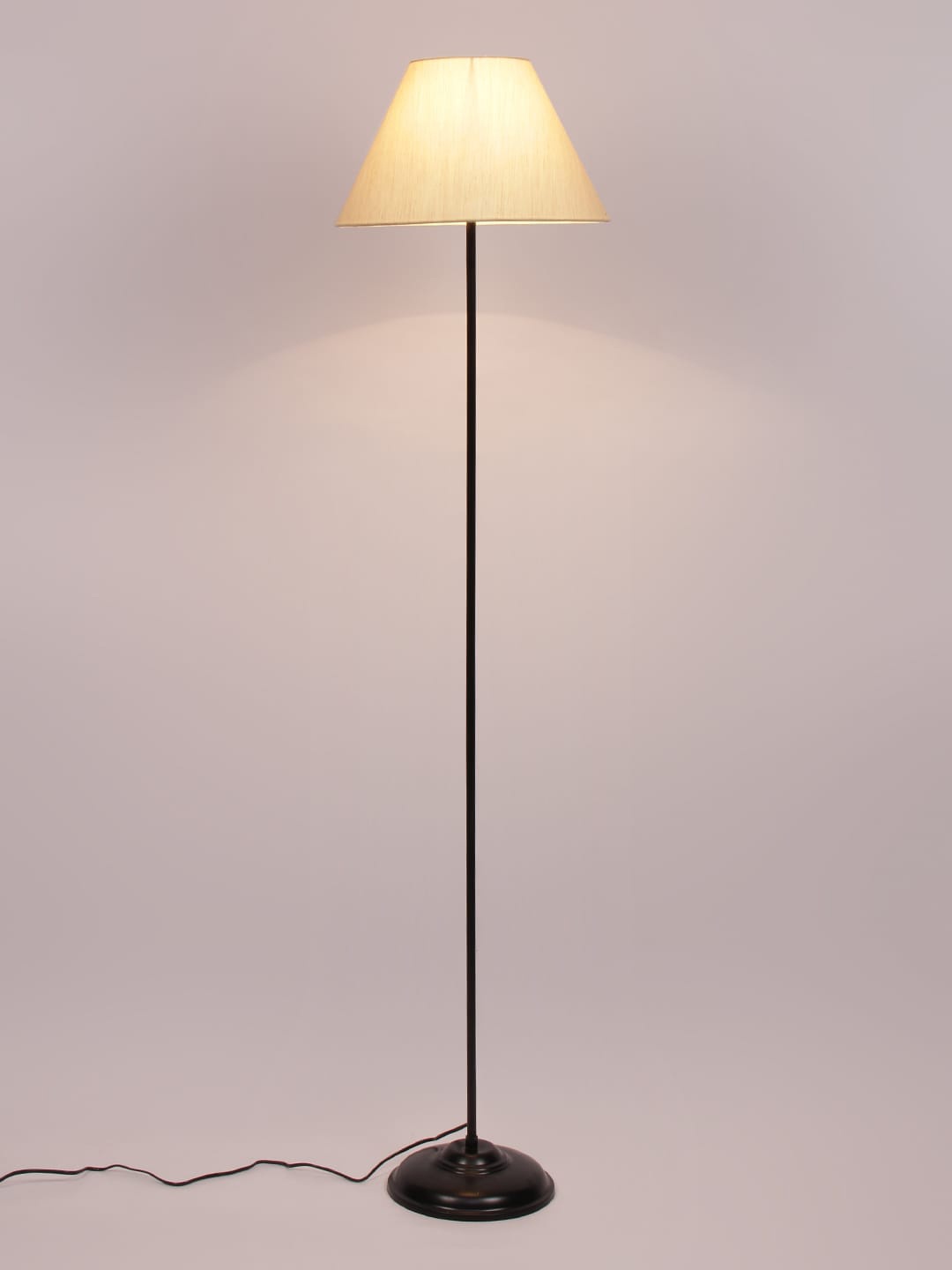 

Devansh Off-White Steel Floor Lamp With Frustum Shade