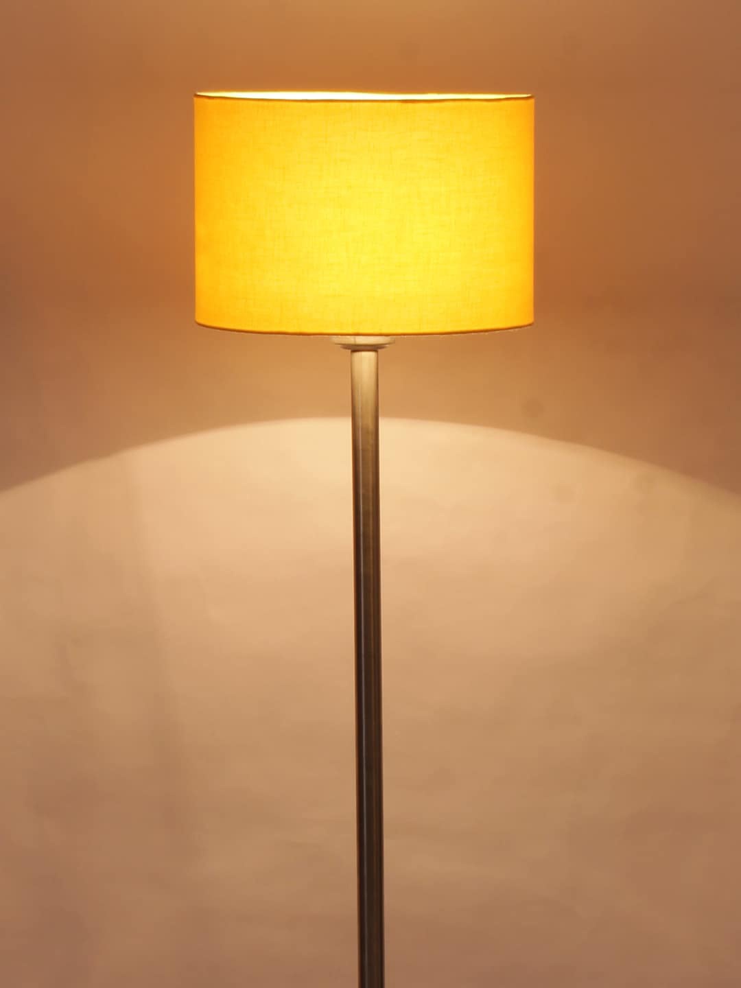 

Devansh Yellow Cylindrical Floor Lamp with Shade