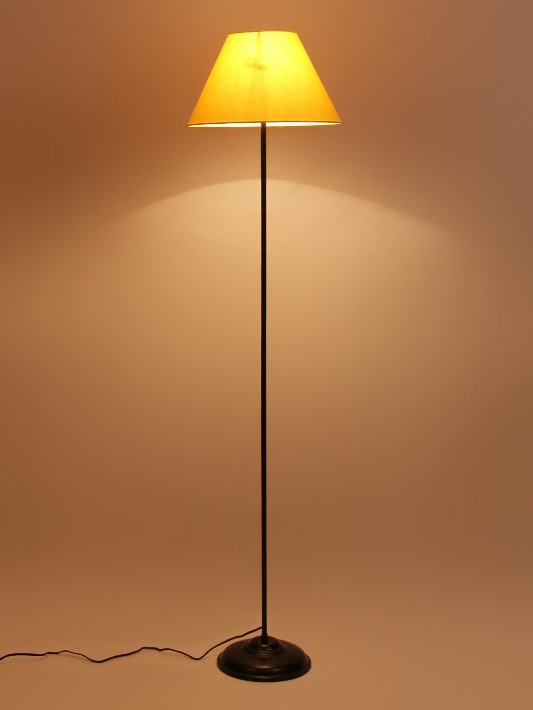 

Devansh Yellow & Black Frustum Floor Lamp with Shade