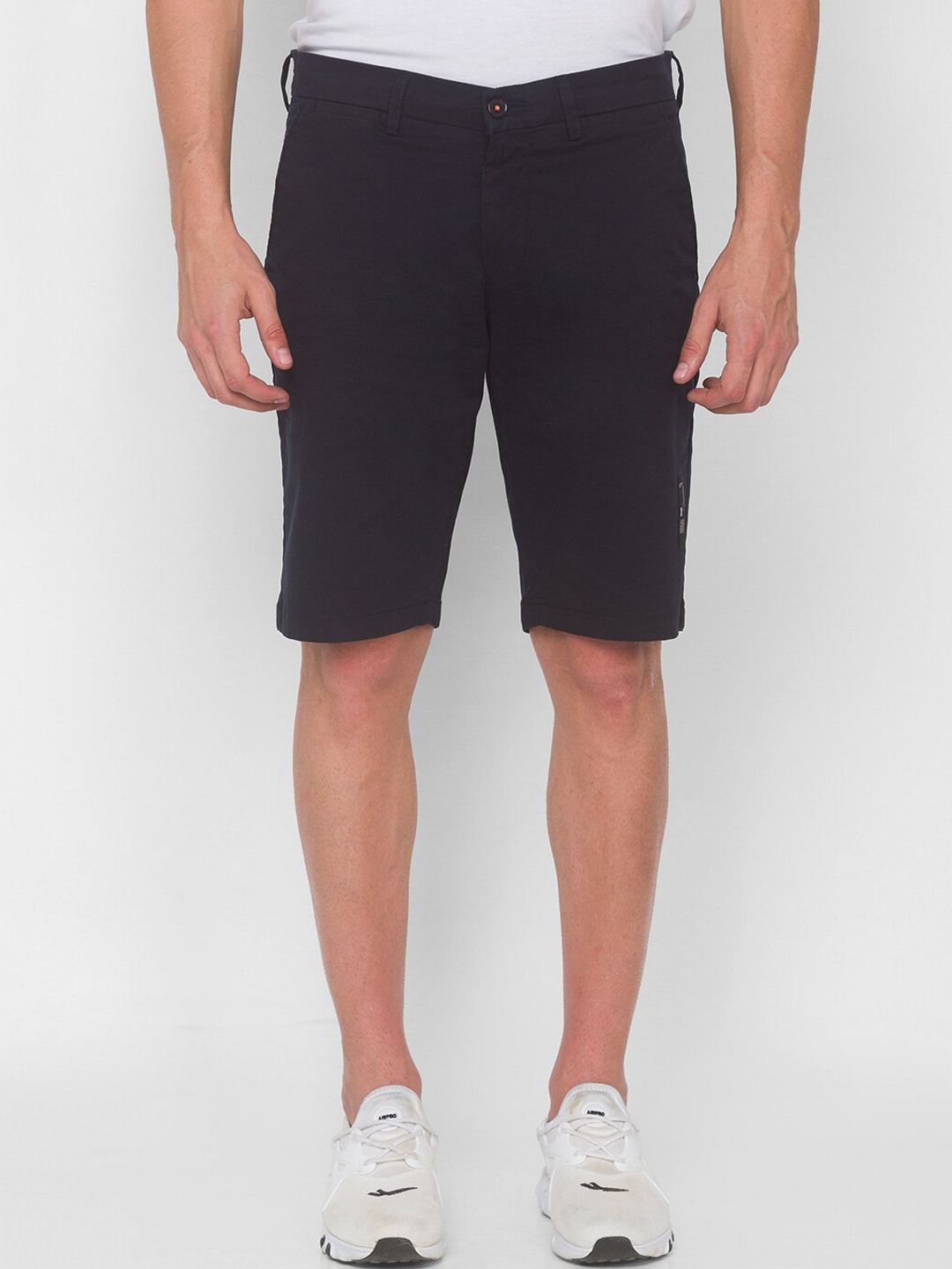 

SPYKAR Men Blue Relaxed Fit Mid-Rise Pure Cotton Shorts