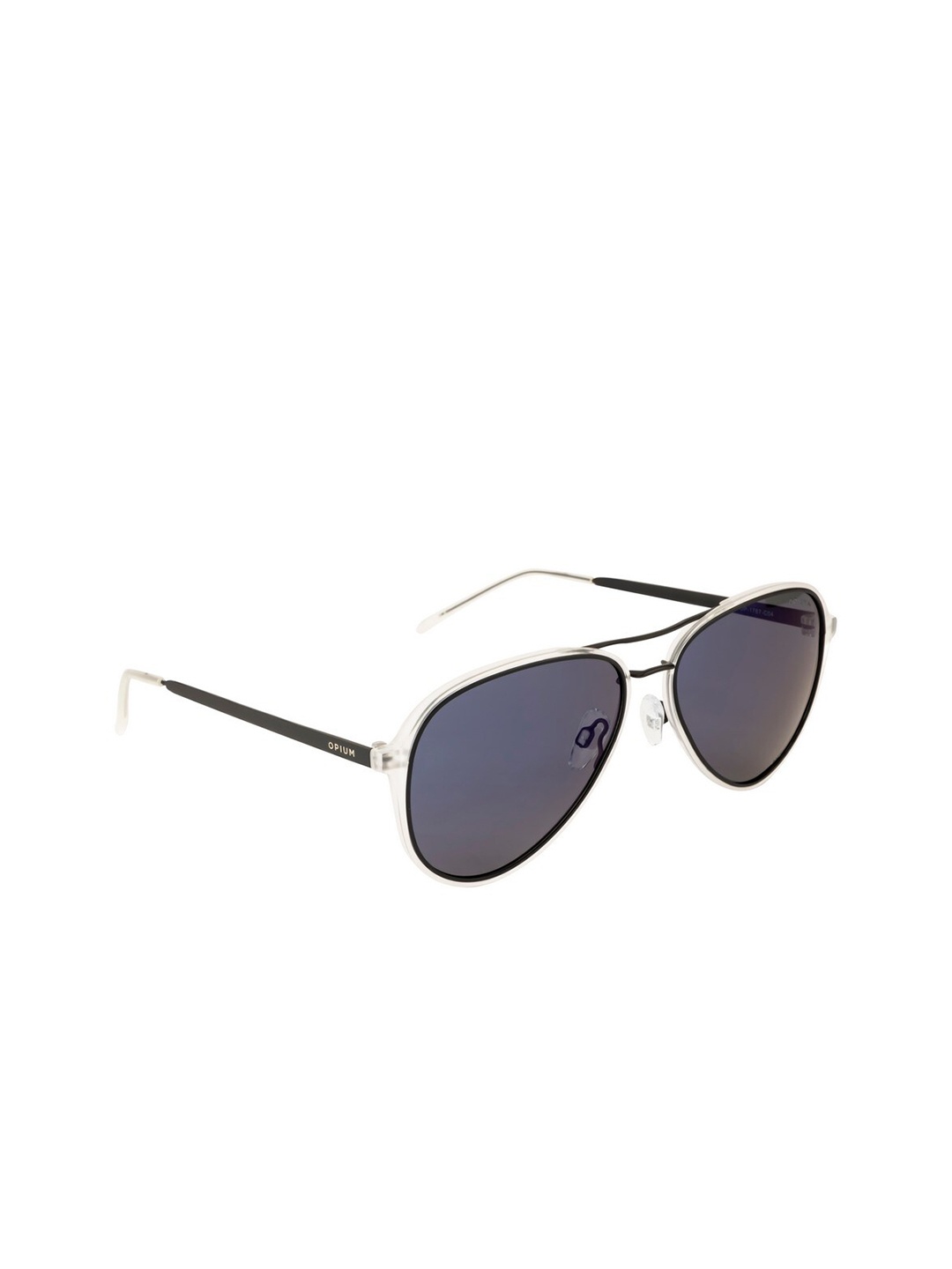 

OPIUM Unisex Blue Lens & White Aviator Sunglasses - OP-1787-C04