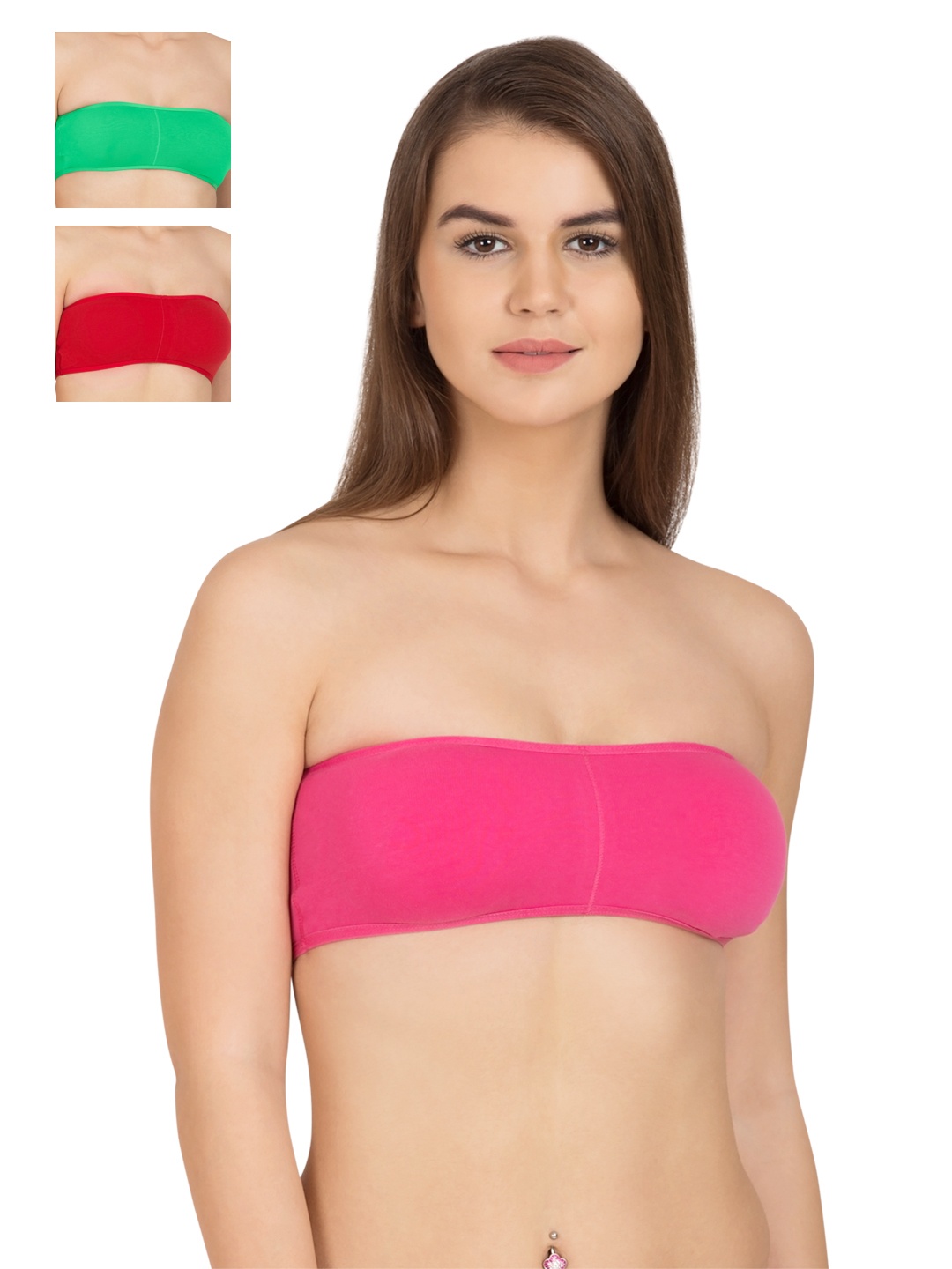 

Tweens Pack of 3 Full-Coverage Tube Bras TW278, Pink