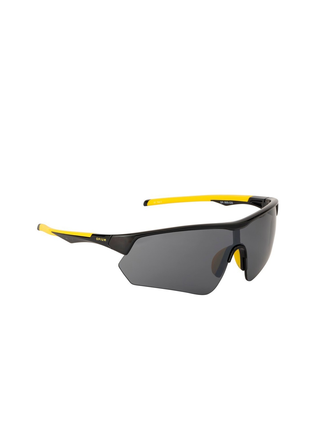 

OPIUM Men Grey Lens & Black Sports Sunglasses with UV Protected Lens - OP-1805-C03