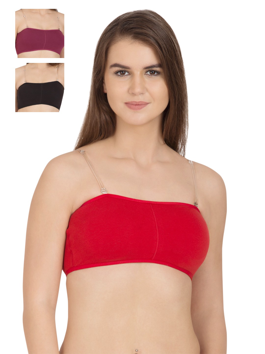 

Tweens Pack of 3 Full-Coverage Tube Bras TW279, Black