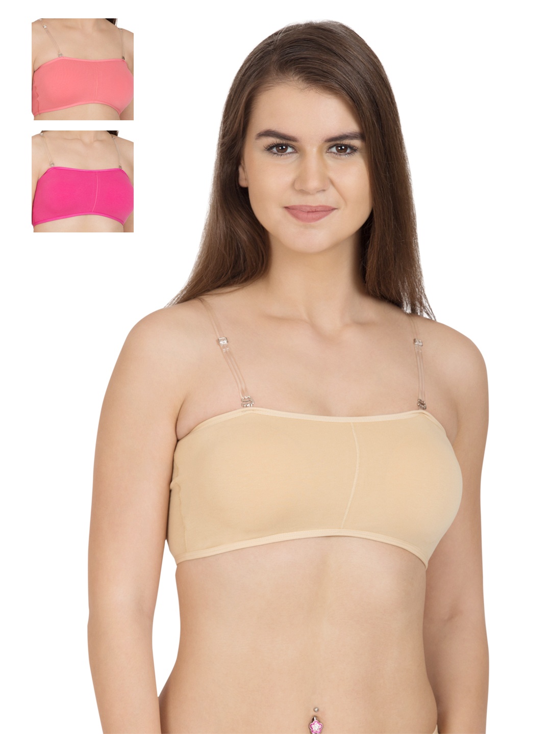 

Tweens Pack of 3 Full-Coverage Tube Bras TW279, Pink