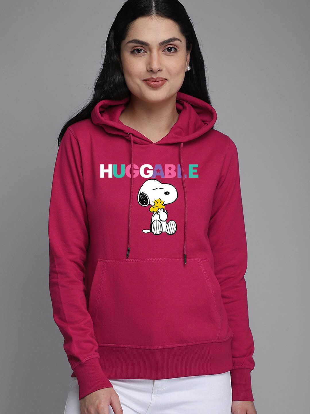 

Free Authority Women Red Peanuts Printed Hooded Sweatshirt