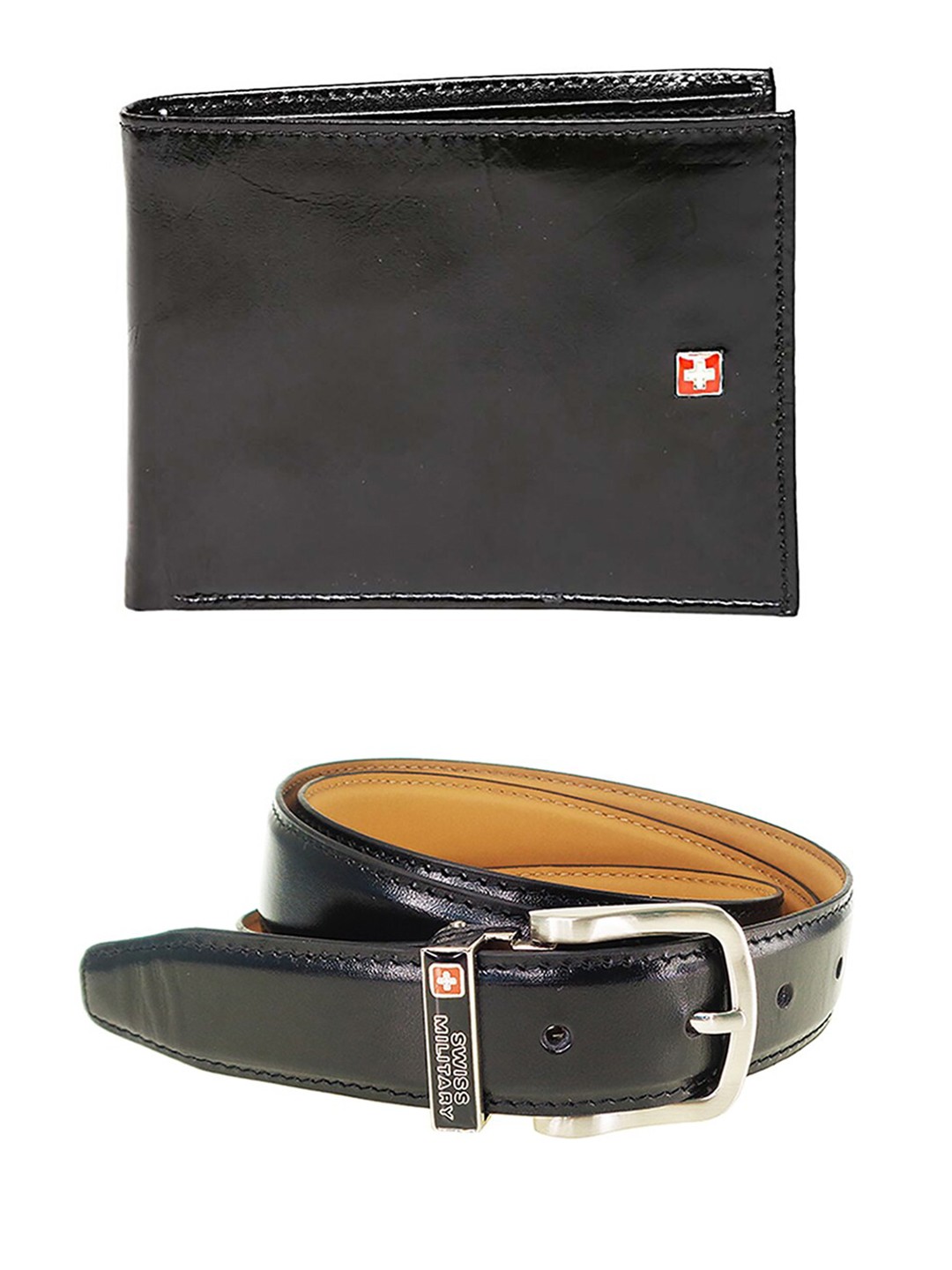 

SWISS MILITARY Men Black & Brown Leather Accessory Gift Set