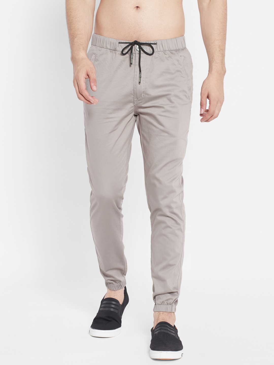 

SAPPER Men Grey Slim Fit Easy Wash Joggers