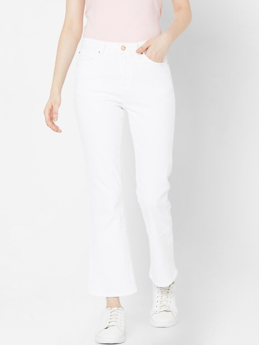 

SPYKAR Women White Relaxed Fit Jeans