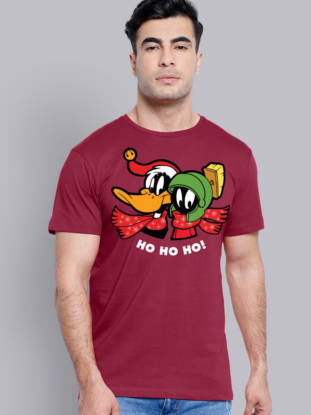 

Free Authority Men Red Looney Tunes Printed Pure Cotton T-shirt