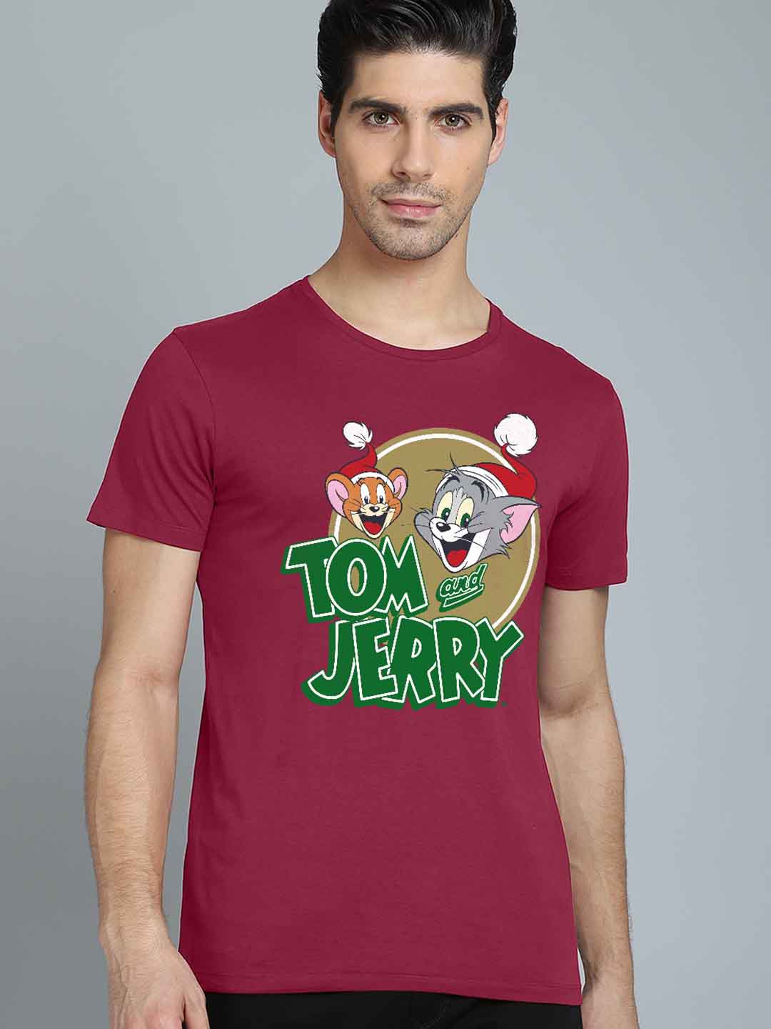 

Free Authority Men Tom & Jerry Printed Tshirt, Red