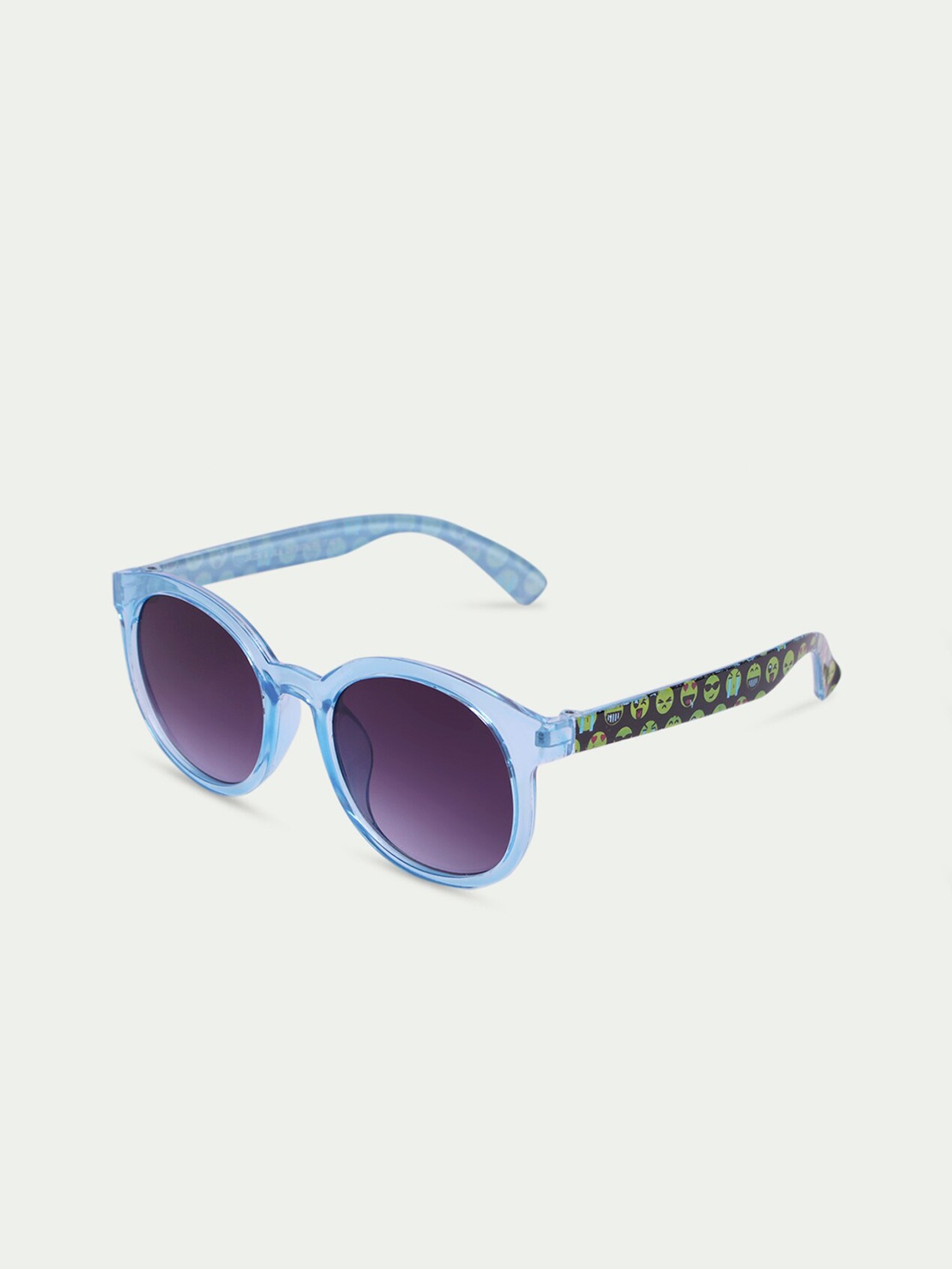 

DukieKooky Kids Purple Lens & Blue Wayfarer Sunglasses DKSG320F, Black