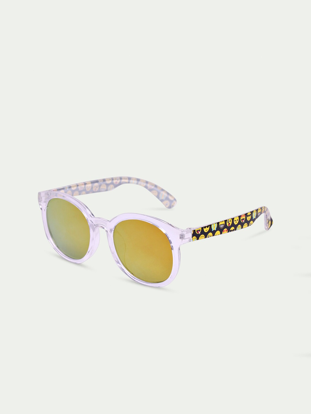 

DukieKooky Unisex Kids Yellow Lens & Black Wayfarer Sunglasses DKSG320H-Yellow