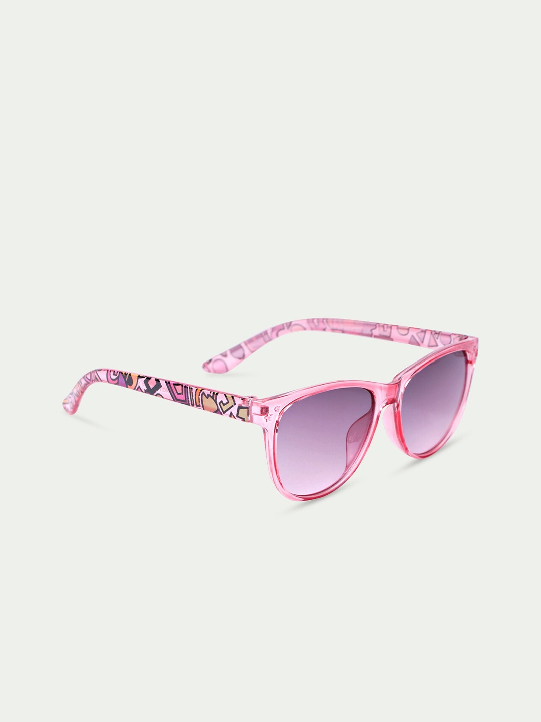 

DukieKooky Unisex Kids Purple Lens & Pink Wayfarer Sunglasses DKSG322A