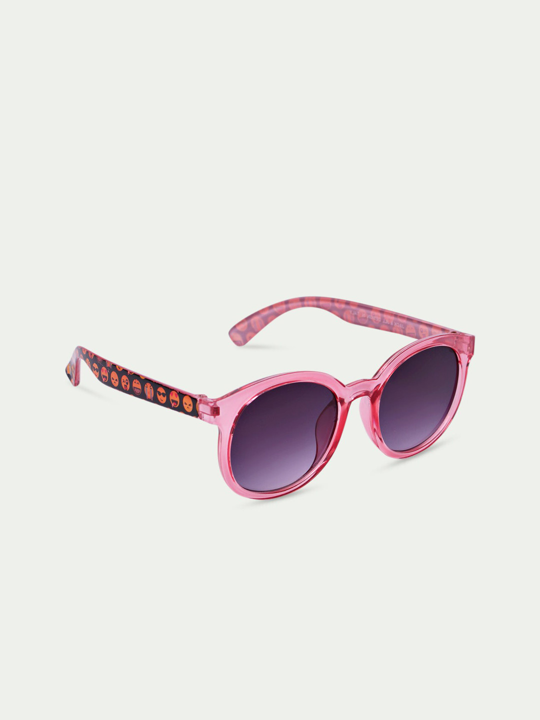

DukieKooky Unisex Kids Black Lens & Red Round Sunglasses With UV Protected Lens DKSG320A