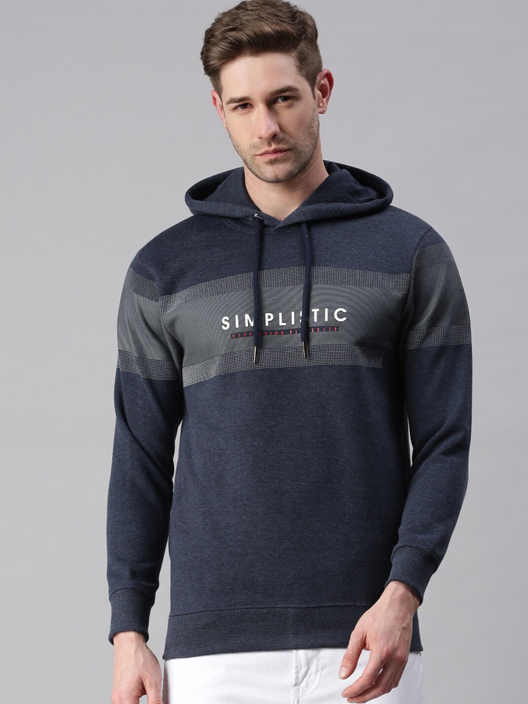 

SHOWOFF Men Blue Hooded Sweatshirt