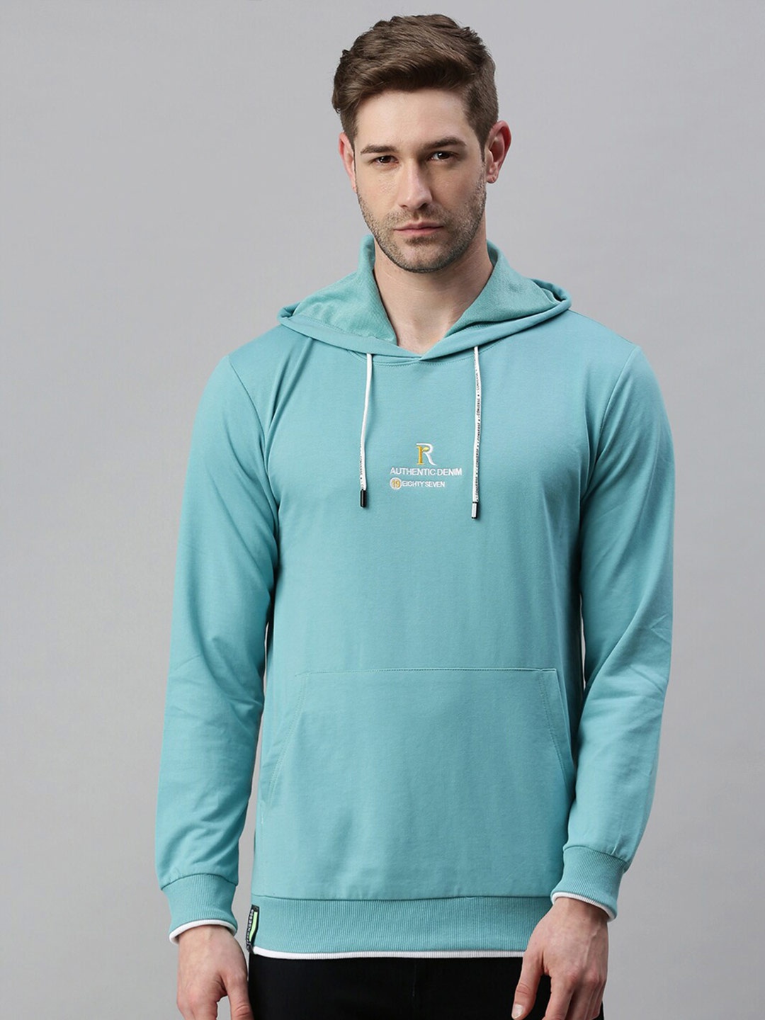 

SHOWOFF Men Blue Hooded Sweatshirt