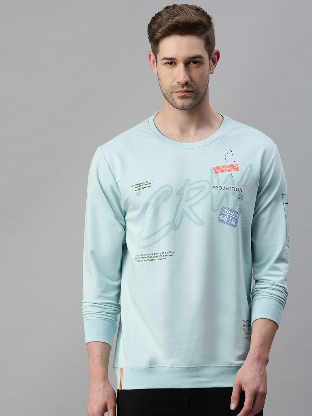 

SHOWOFF Men Blue Printed Sweatshirt