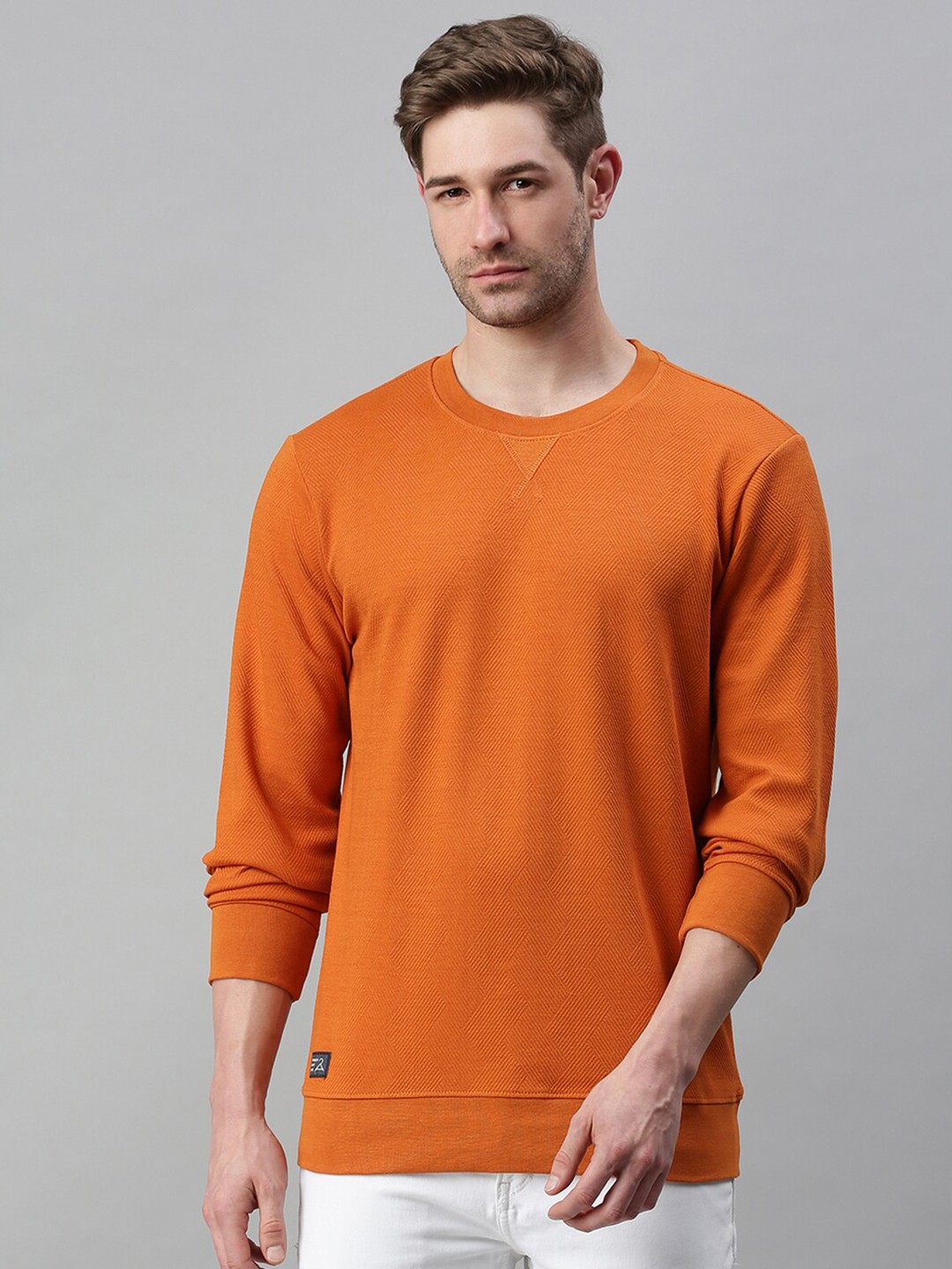 

SHOWOFF Men Orange Sweatshirt